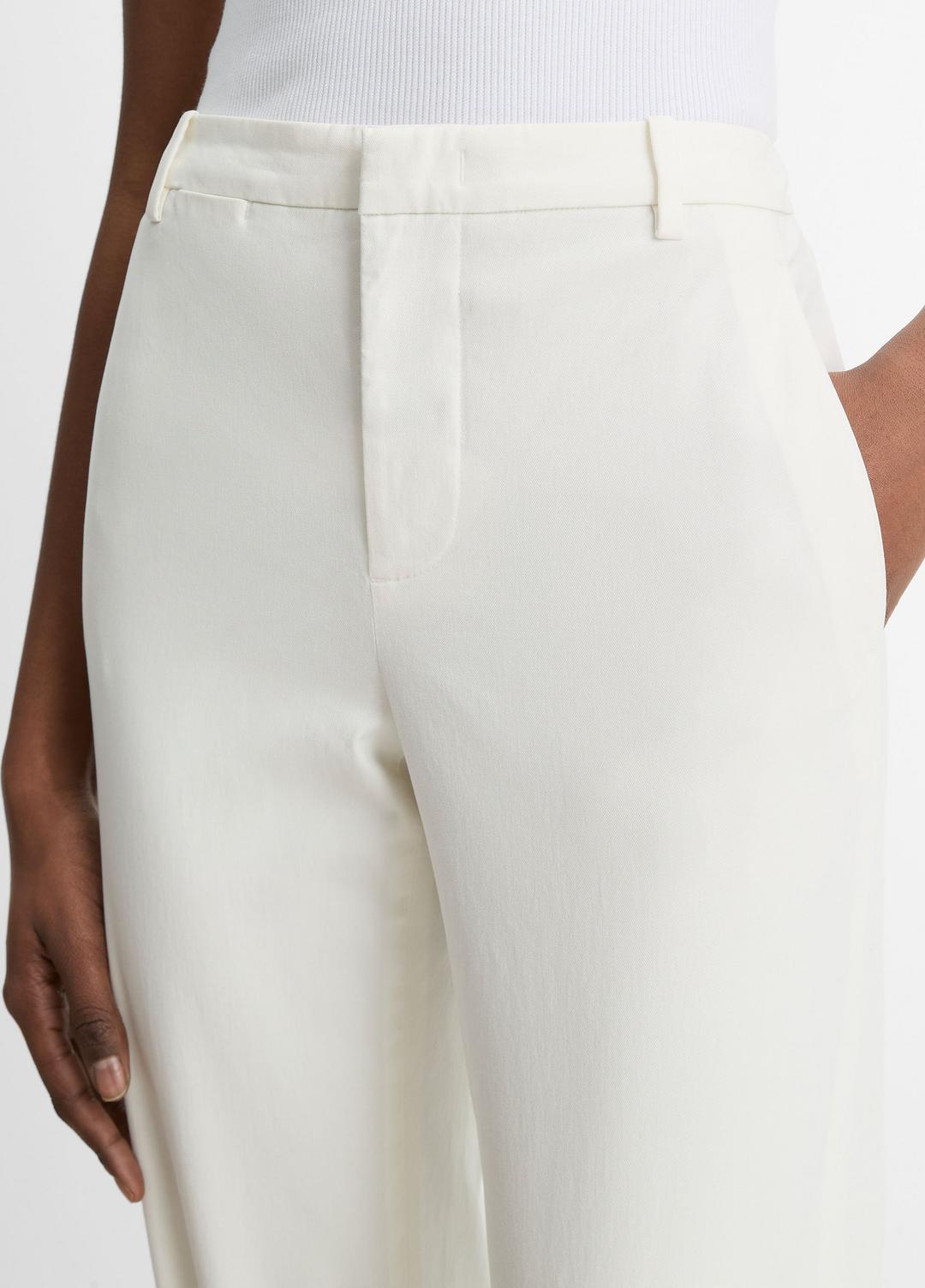 Avery Mid-Rise Italian Stretch-Cotton Chino Pant in Trousers | VINCE Women