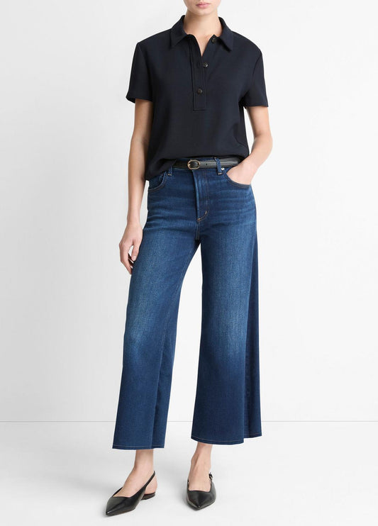 Citizens of Humanity Lyra Wide-Leg Crop Clean-Hem Jean in Denim | VINCE Women