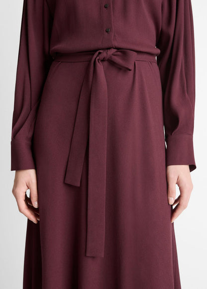 Crepe Collar-Stand Shirt Dress in Dresses | VINCE Women