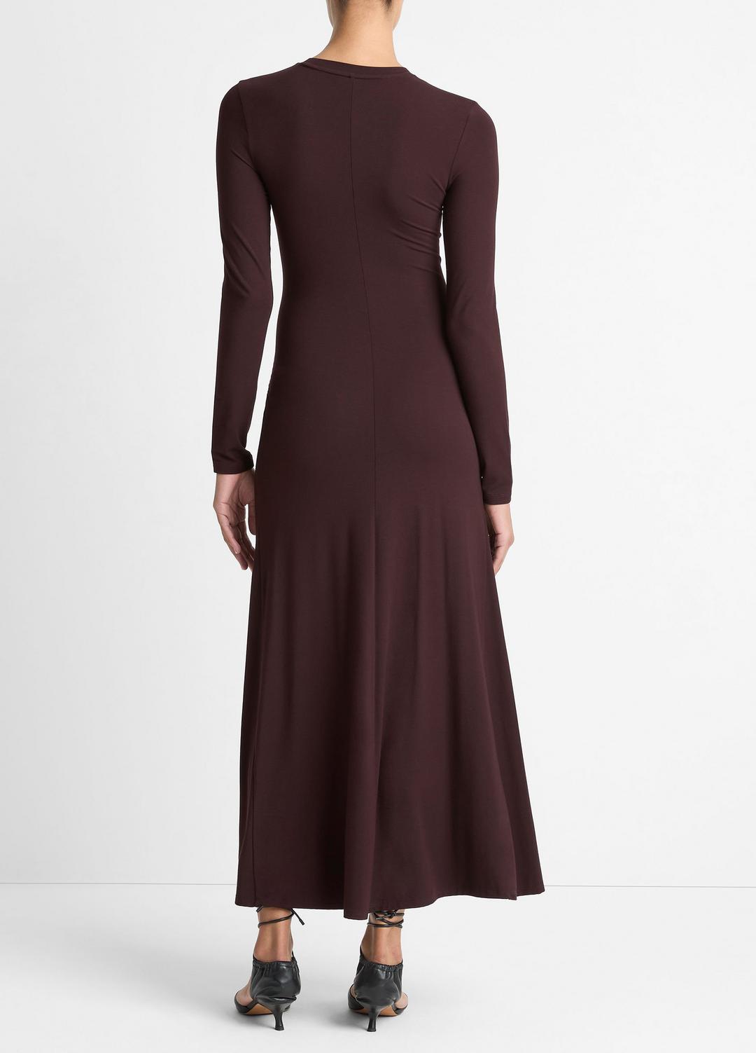 Ruched-Seam Long-Sleeve Dress in Dresses | VINCE Women