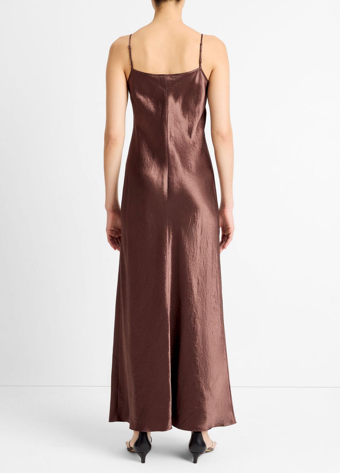 Satin Bias Maxi Slip Dress in Dresses | VINCE Women