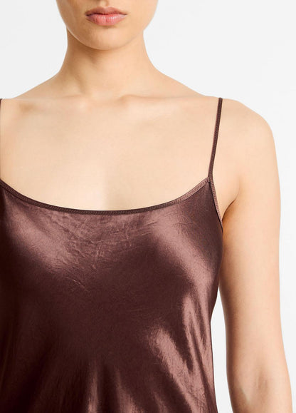 Satin Bias Maxi Slip Dress in Dresses | VINCE Women