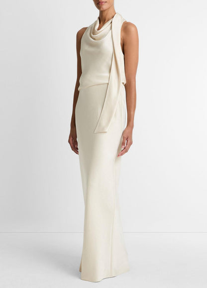 Satin Bias Column Skirt in Skirts | VINCE Women