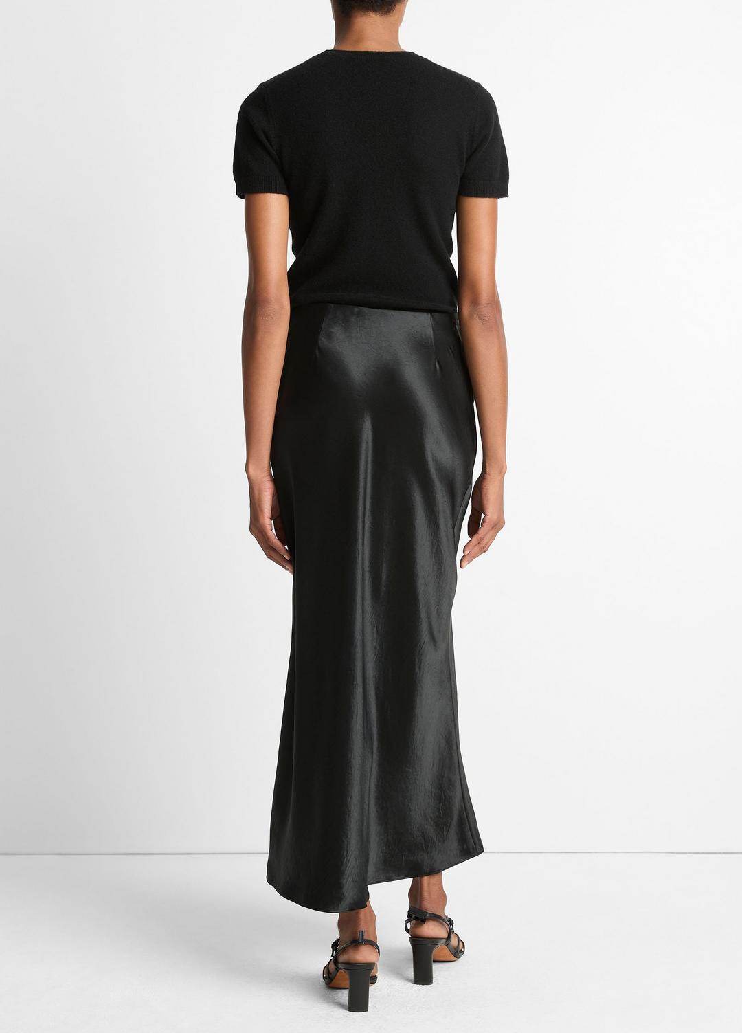 Satin Side-Slit Slip Skirt in Skirts | VINCE Women