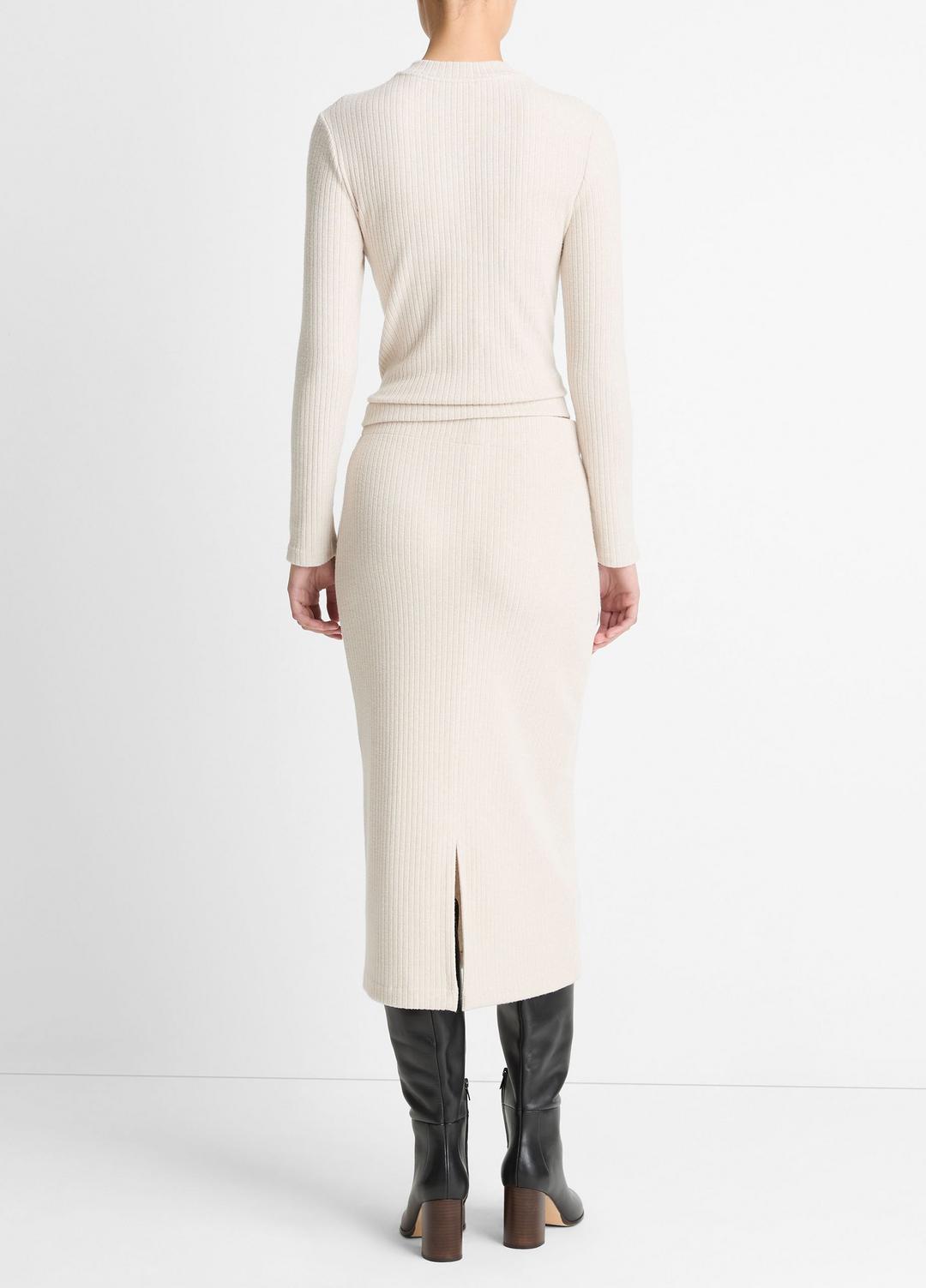 Cozy Rib Midi Skirt in Skirts | VINCE Women