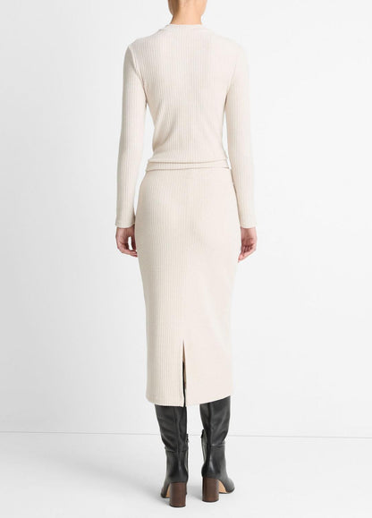 Cozy Rib Midi Skirt in Skirts | VINCE Women