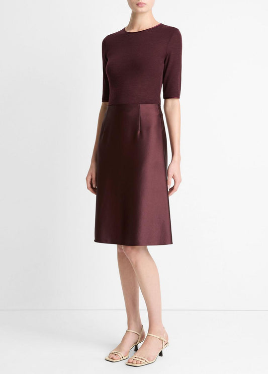 Satin A-Line Knee Skirt in Skirts | VINCE Women