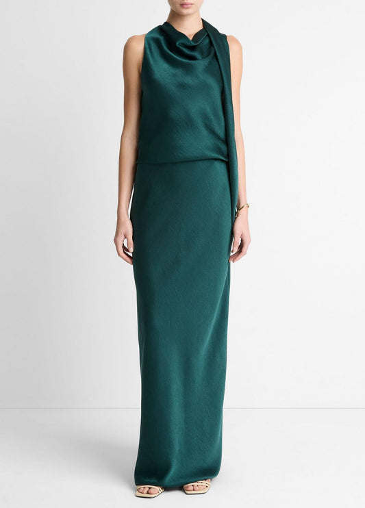 Satin Bias Column Skirt in Skirts | VINCE Women