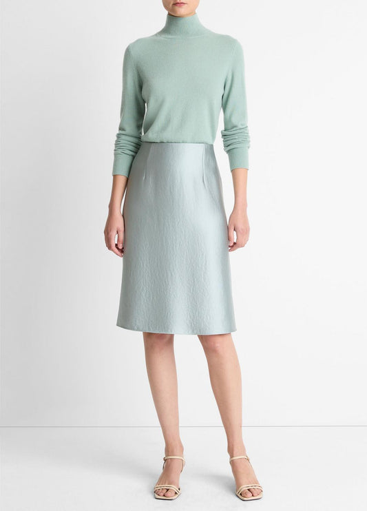 Satin A-Line Knee Skirt in Skirts | VINCE Women