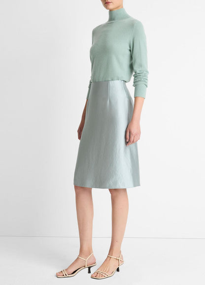 Satin A-Line Knee Skirt in Skirts | VINCE Women