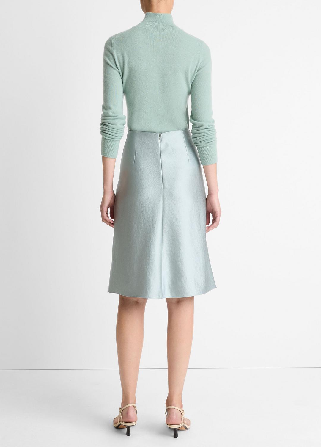 Satin A-Line Knee Skirt in Skirts | VINCE Women