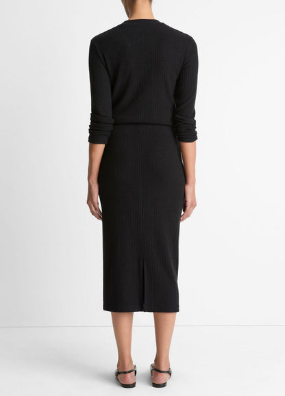 Cozy Rib Midi Skirt in Skirts | VINCE Women