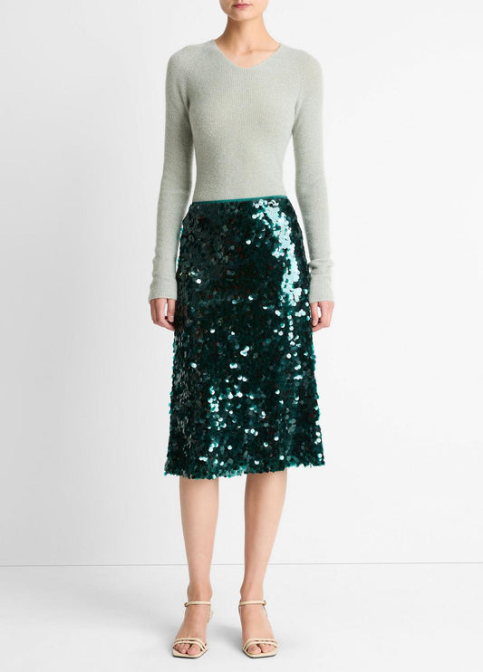 Paillette Bias Skirt in Skirts | VINCE Women