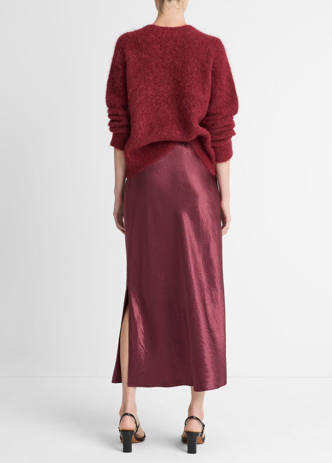 Satin Side-Slit Slip Skirt in Skirts | VINCE Women