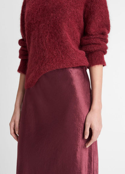 Satin Side-Slit Slip Skirt in Skirts | VINCE Women