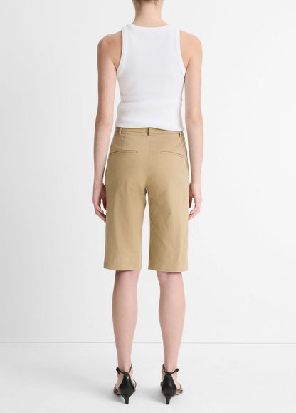 Italian Stretch-Cotton Chino Short in Shorts | VINCE Women