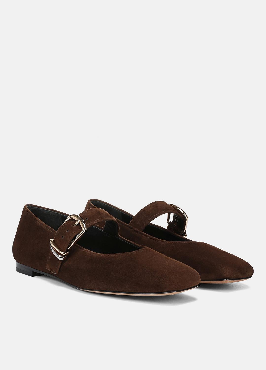 Daniela Suede Mary Jane Flat in Loafers & Flats | VINCE Women