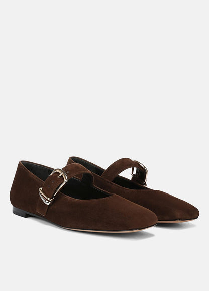 Daniela Suede Mary Jane Flat in Loafers & Flats | VINCE Women