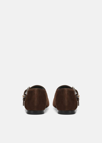 Daniela Suede Mary Jane Flat in Loafers & Flats | VINCE Women