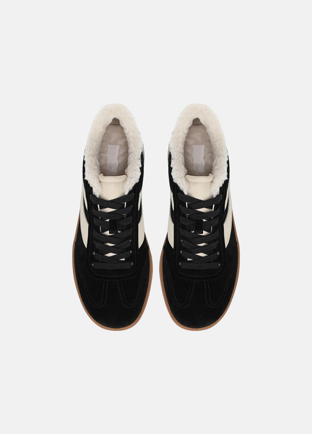 Oasis Suede & Shearling Sneaker in Sneakers | VINCE Women