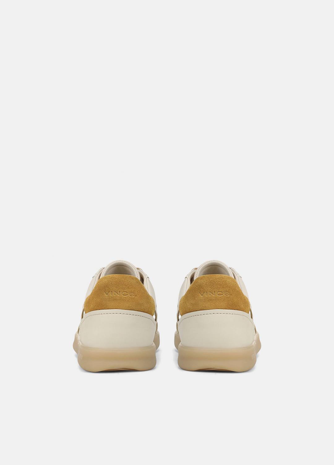 Oasis Contrast-Edge Leather & Suede Sneaker in Sneakers | VINCE Women