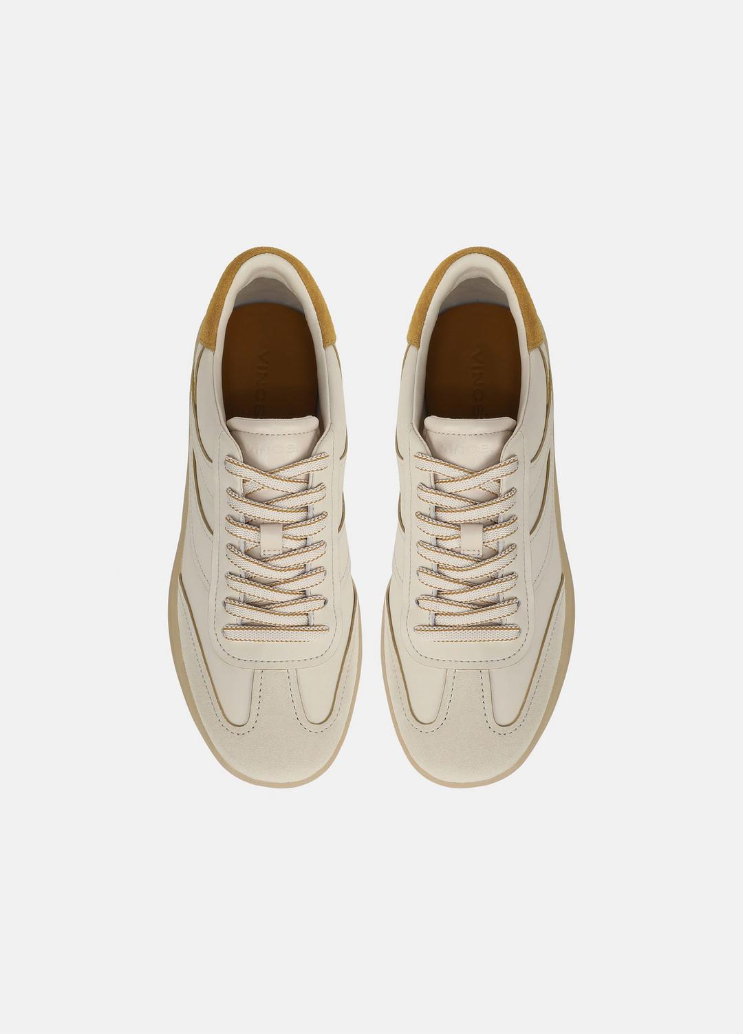Oasis Contrast-Edge Leather & Suede Sneaker in Sneakers | VINCE Women