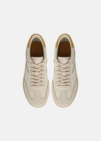 Oasis Contrast-Edge Leather & Suede Sneaker in Sneakers | VINCE Women