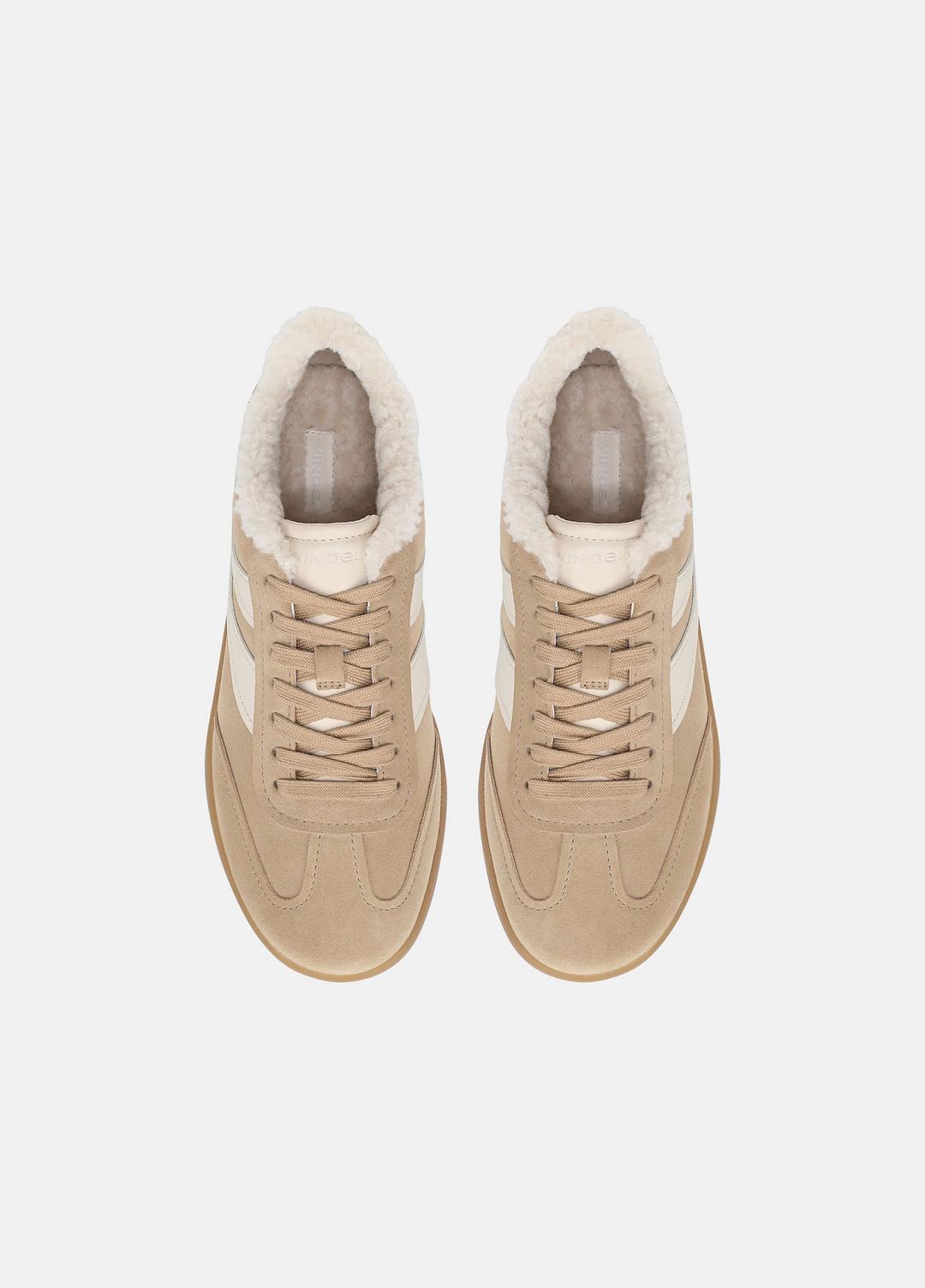 Oasis Suede & Shearling Sneaker in Sneakers | VINCE Women