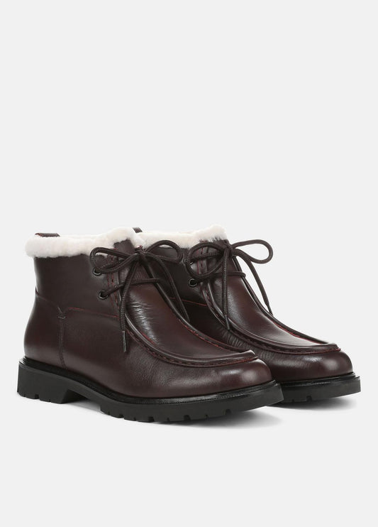 Sierra Shearling-Lined Lug-Sole Boot in Boots | VINCE Women
