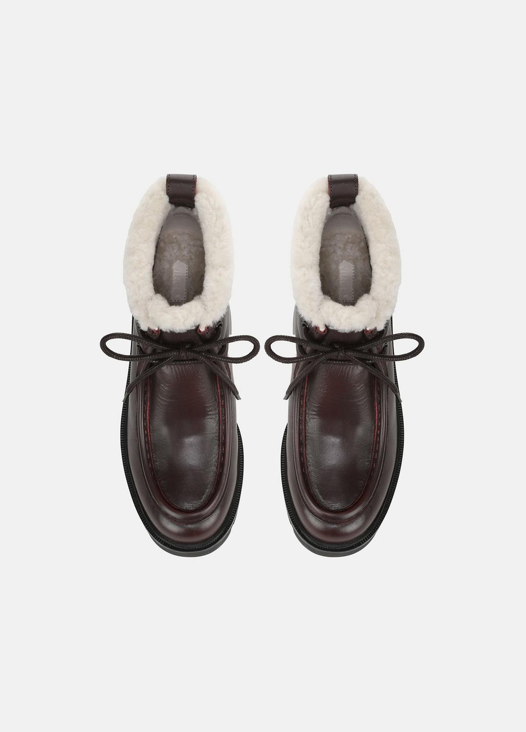 Sierra Shearling-Lined Lug-Sole Boot in Boots | VINCE Women