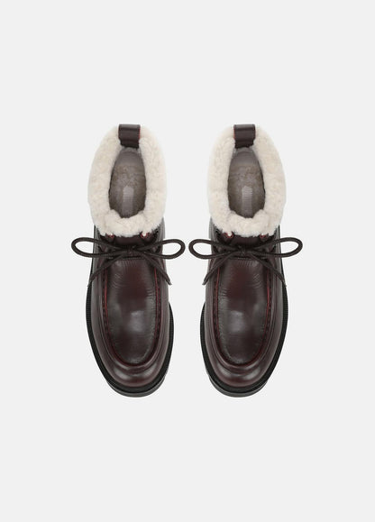 Sierra Shearling-Lined Lug-Sole Boot in Boots | VINCE Women