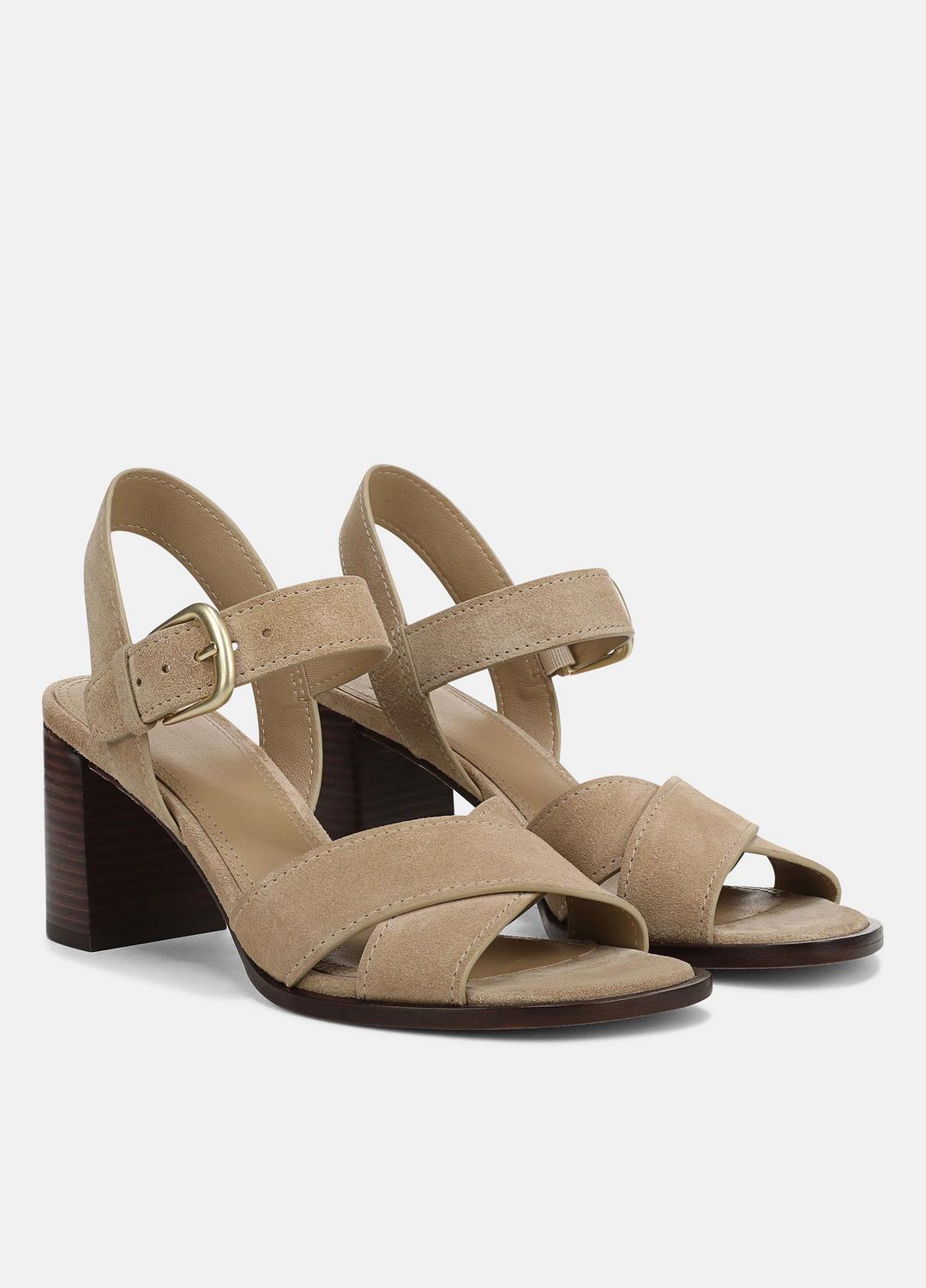 Salma Suede Heeled Sandal in Heels | VINCE Women