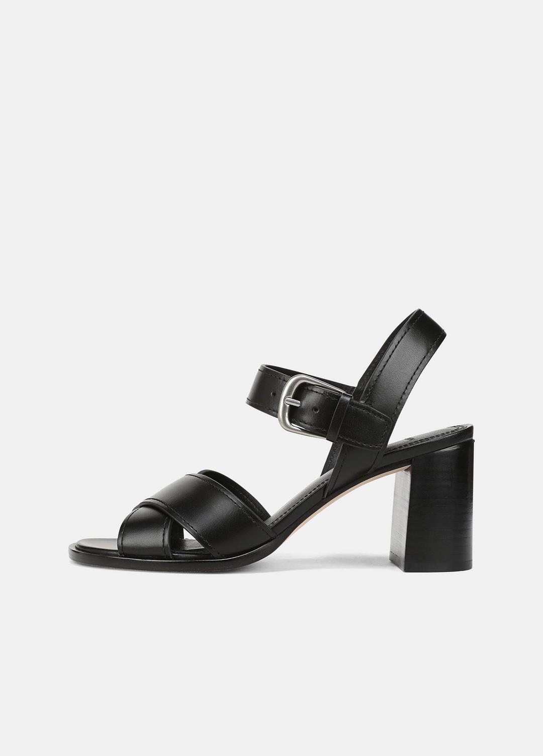 Salma Leather Heeled Sandal in Heels | VINCE Women