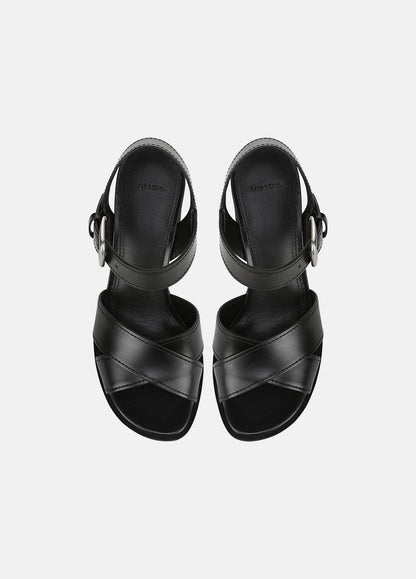 Salma Leather Heeled Sandal in Heels | VINCE Women