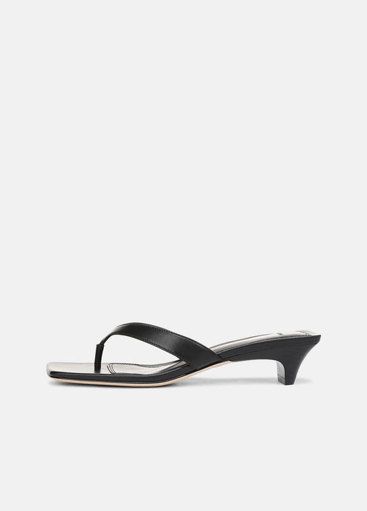San Juan Leather Heeled Thong Sandal in Heels | VINCE Women