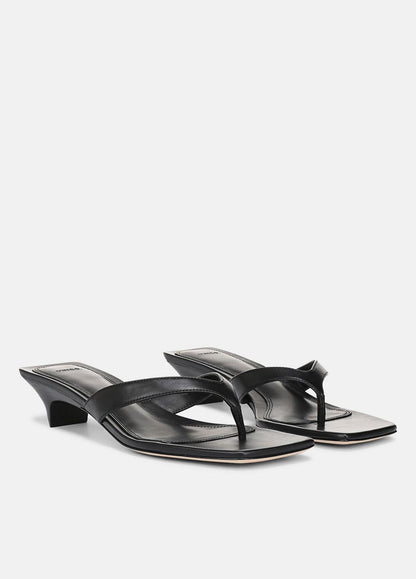 San Juan Leather Heeled Thong Sandal in Heels | VINCE Women