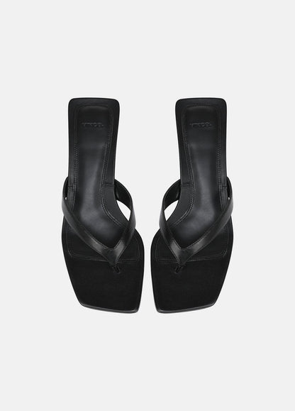 San Juan Leather Heeled Thong Sandal in Heels | VINCE Women