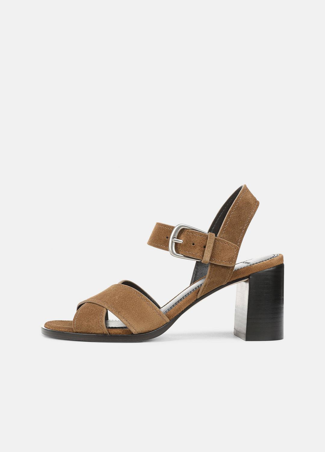 Salma Suede Heeled Sandal in Heels | VINCE Women