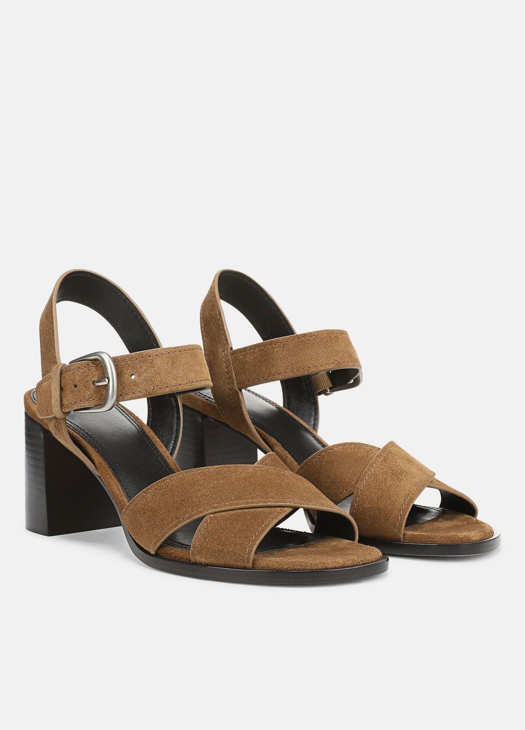 Salma Suede Heeled Sandal in Heels | VINCE Women