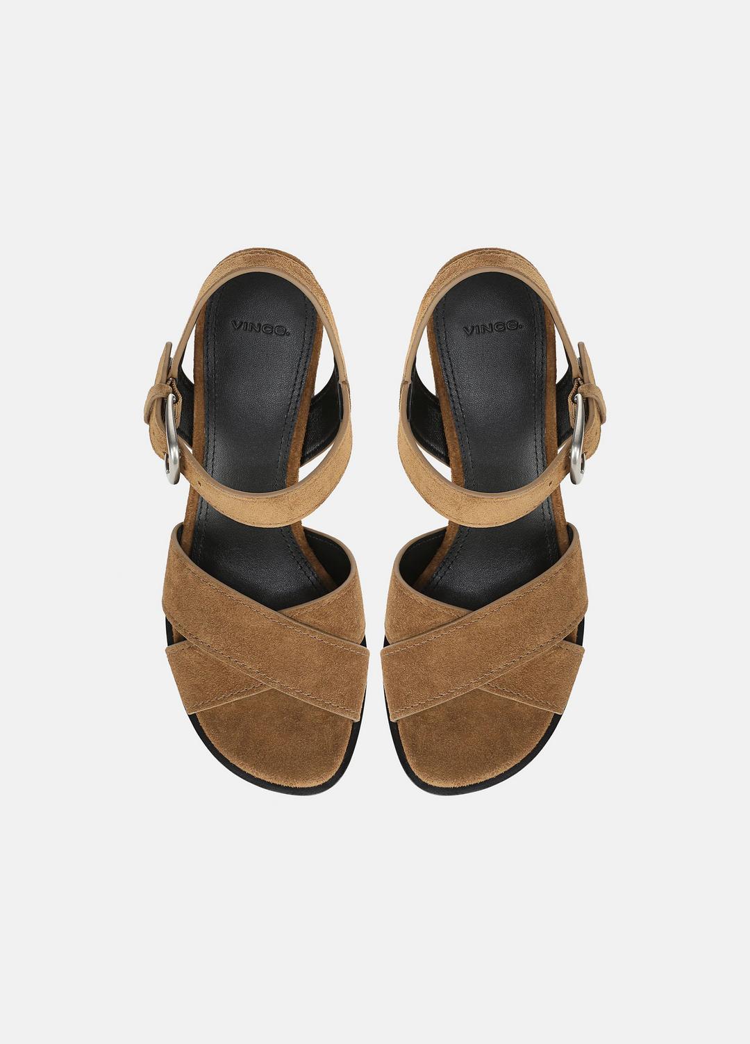 Salma Suede Heeled Sandal in Heels | VINCE Women
