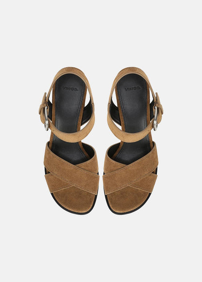Salma Suede Heeled Sandal in Heels | VINCE Women