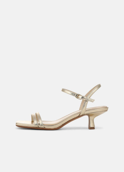 Tilda Metallic Leather Heeled Sandal in Heels | VINCE Women