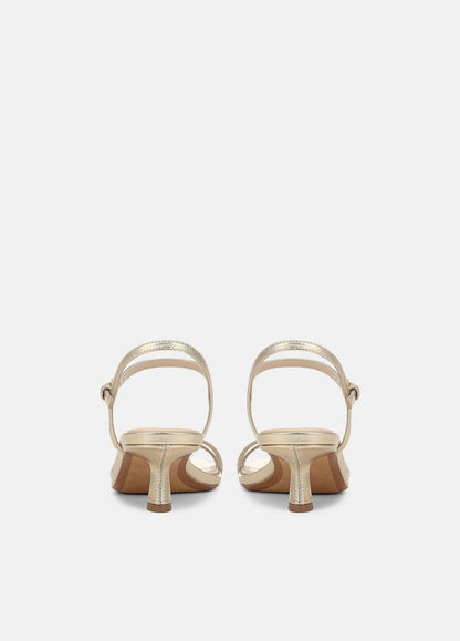 Tilda Metallic Leather Heeled Sandal in Heels | VINCE Women