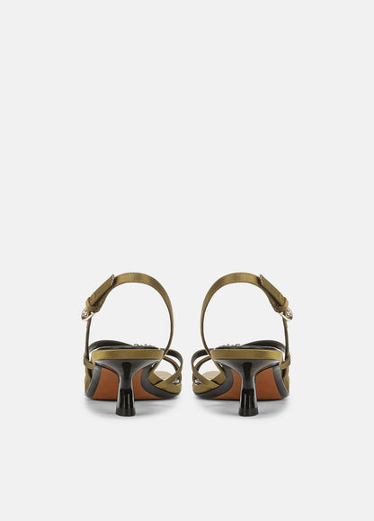 Tali Satin Slingback Sandal in Heels | VINCE Women