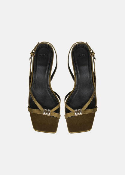 Tali Satin Slingback Sandal in Heels | VINCE Women