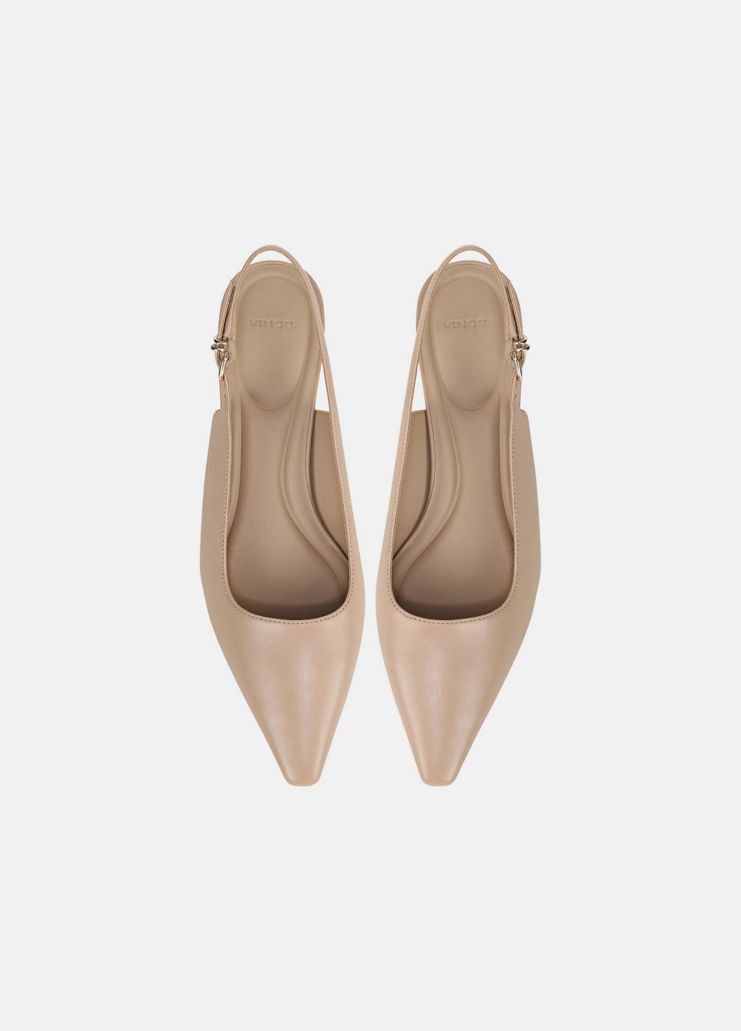 Sabra Leather Slingback Heel in Heels | VINCE Women
