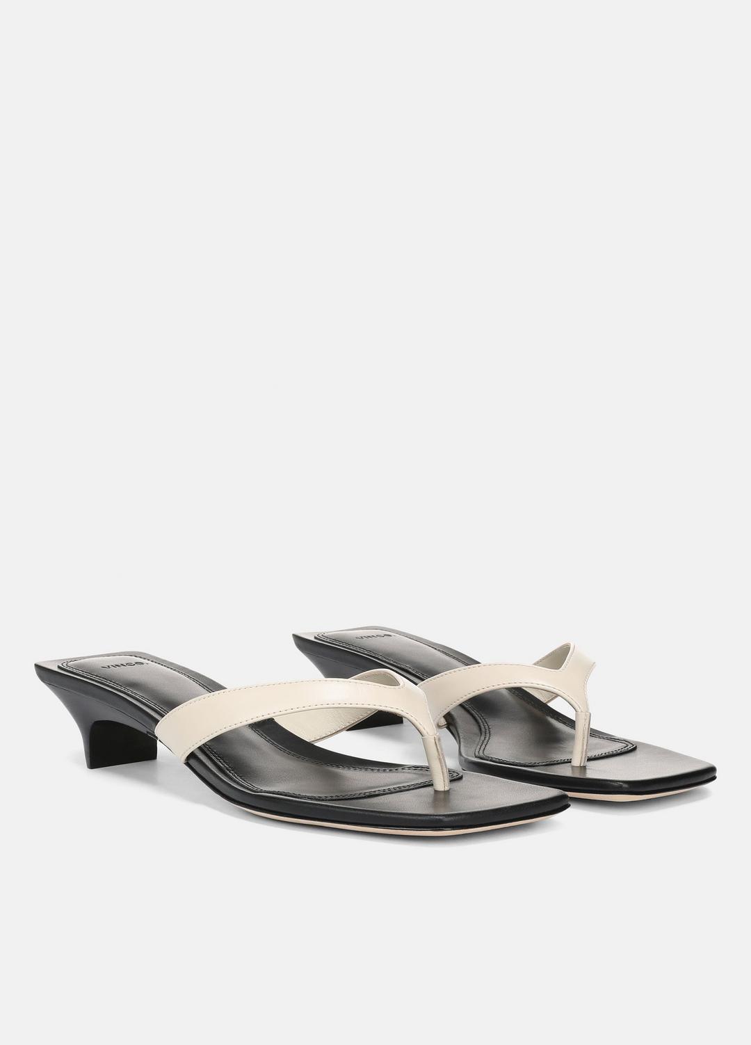 San Juan Leather Heeled Thong Sandal in Heels | VINCE Women