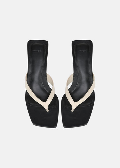 San Juan Leather Heeled Thong Sandal in Heels | VINCE Women