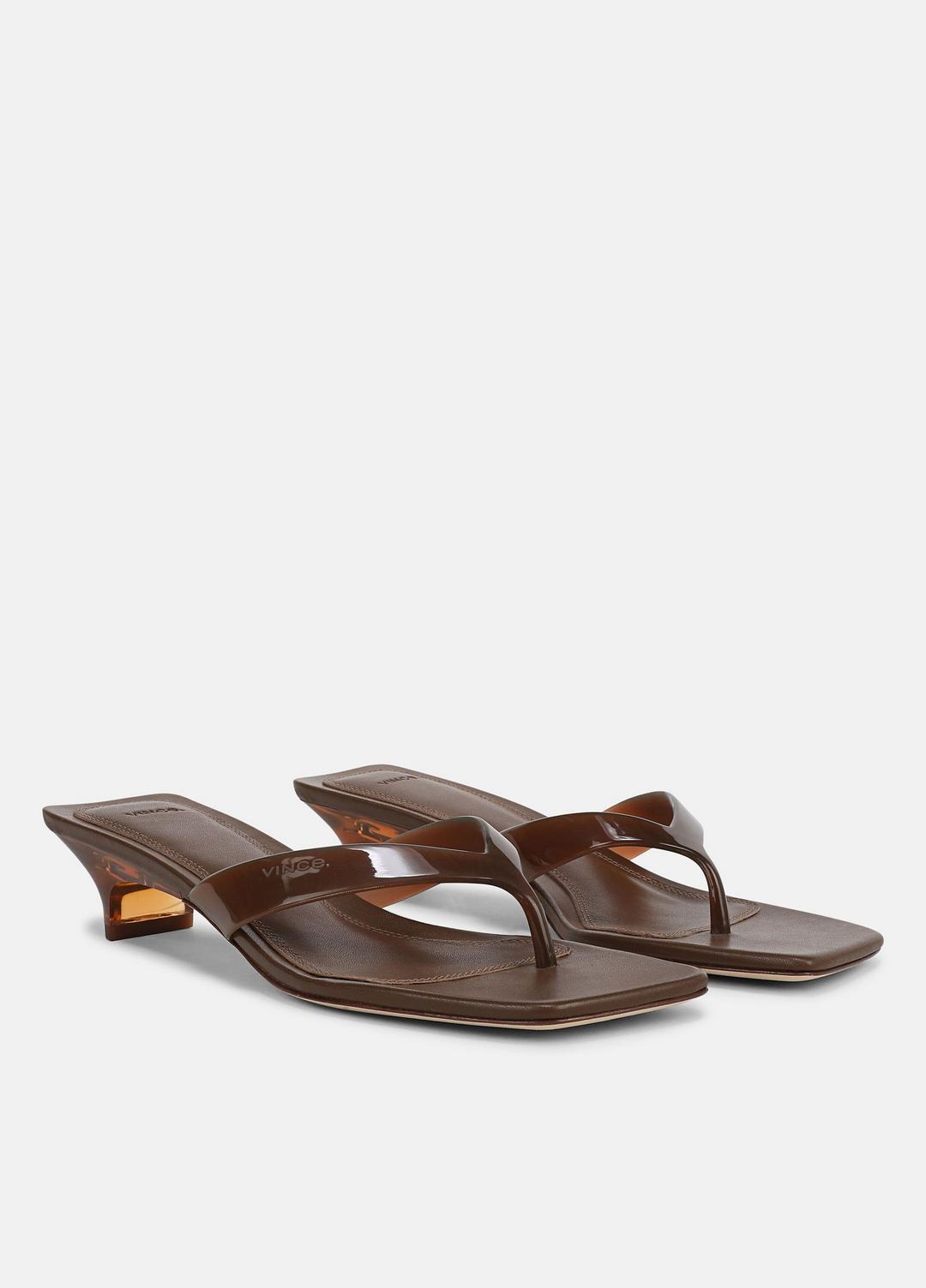 San Juan Jelly Heeled Thong Sandal in Sandals | VINCE Women