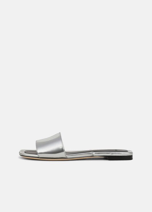 Valeria Metallic Leather Slide Sandal in Sandals | VINCE Women